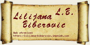 Lilijana Biberović vizit kartica